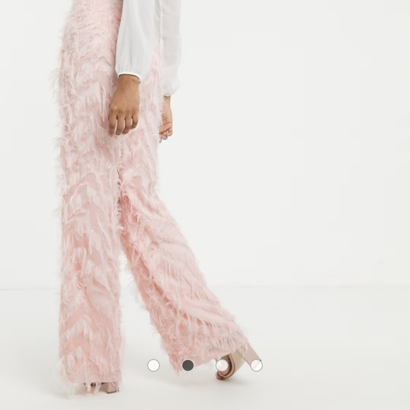 Missguided feather look wide leg pants - Picture 4 of 6